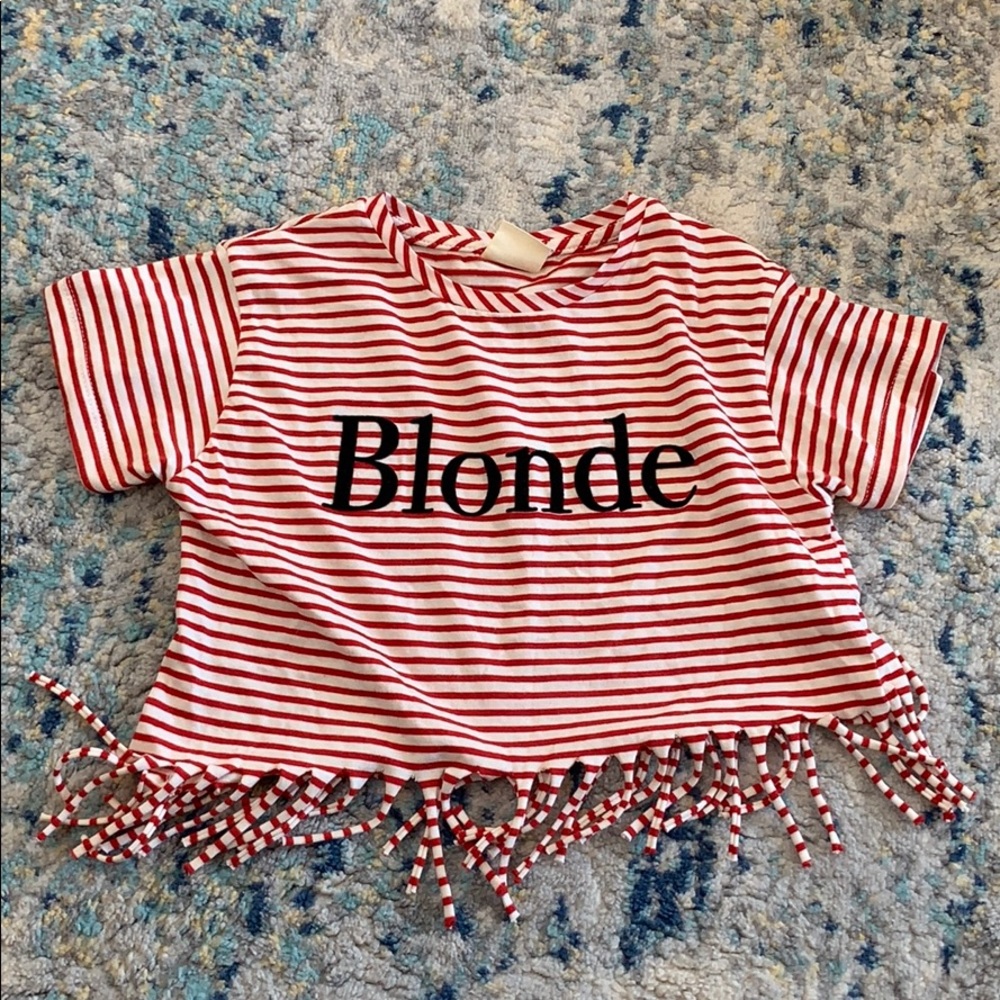 Red and white striped shirt